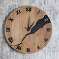 Creative Crack Minimalist Wooden Wall Clock, Modern Home Decoration